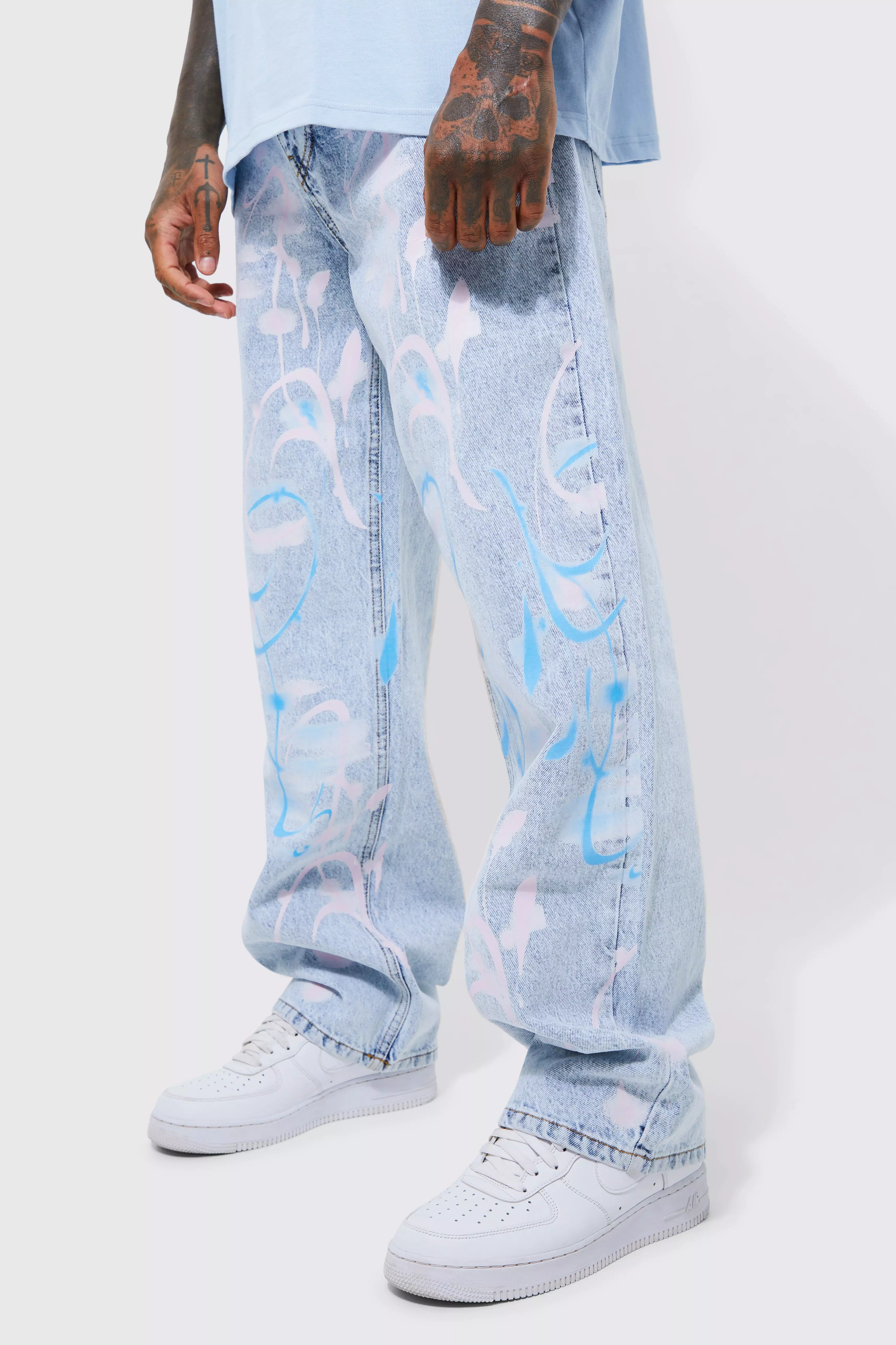 Men's Graffiti Jeans | boohooMAN USA